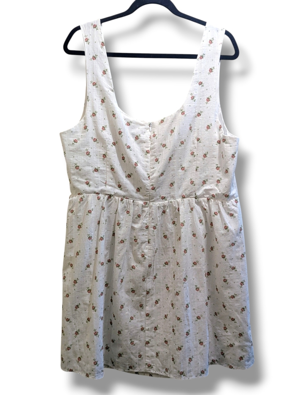 Princess Polly Samana Mini Dress White Curve Square Neck Cotton Floral- 14 - Picture 5 of 15